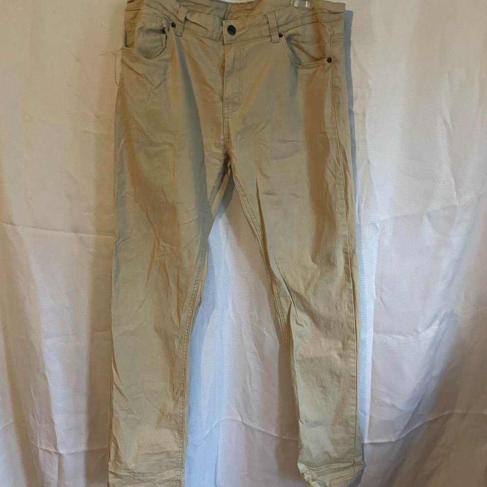 Beige Casual Pants